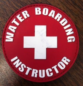 WATER BOARDING RED ROUND PVC PATCH