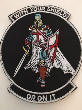 WITH YOUR SHIELD OR ON IT EMBROIDERED PATCH (VERSION 2)