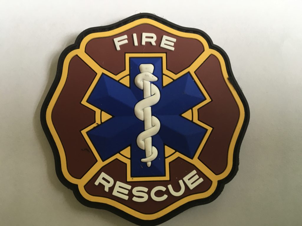 Fire Rescue Rubber Velcro Patch - warshows.com